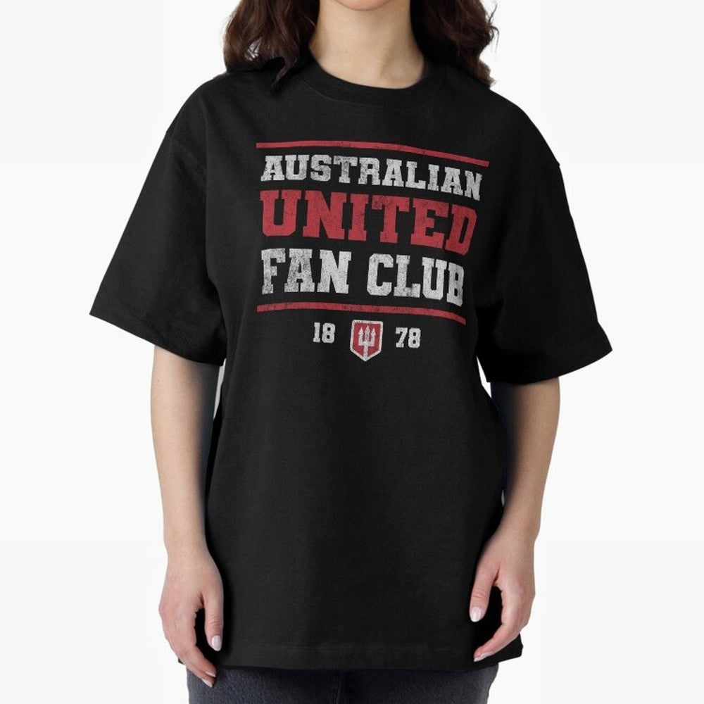 Australian United Fan Club Oversized T-Shirt Capture the FIFA World Cup 2026 USA Canada Mexico Journey through Messi, Neymar and Mbappe Highlights, Portugal, Spain and Germany Pride, Fan Favorite Moments, National Team Passion, Big Match Drama and