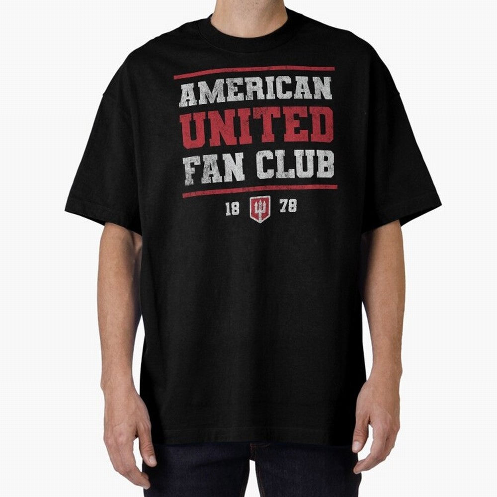 American United Fan Club Oversized T-Shirt Bring Bold Fan Energy to FIFA World Cup 2026 Group Stage Spirit, Connected to England, France and Netherlands, Mbappe and Neymar, Championship Spirit, Famous Goals, Roaring Crowds and International