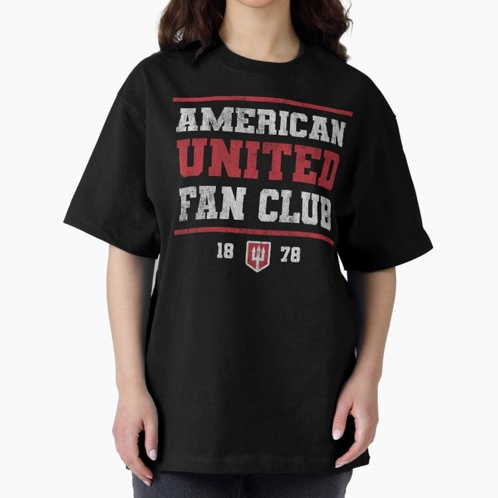 American United Fan Club Oversized T-Shirt Bring Bold Fan Energy to FIFA World Cup 2026 Group Stage Spirit, Connected to England, France and Netherlands, Mbappe and Neymar, Championship Spirit, Famous Goals, Roaring Crowds and International