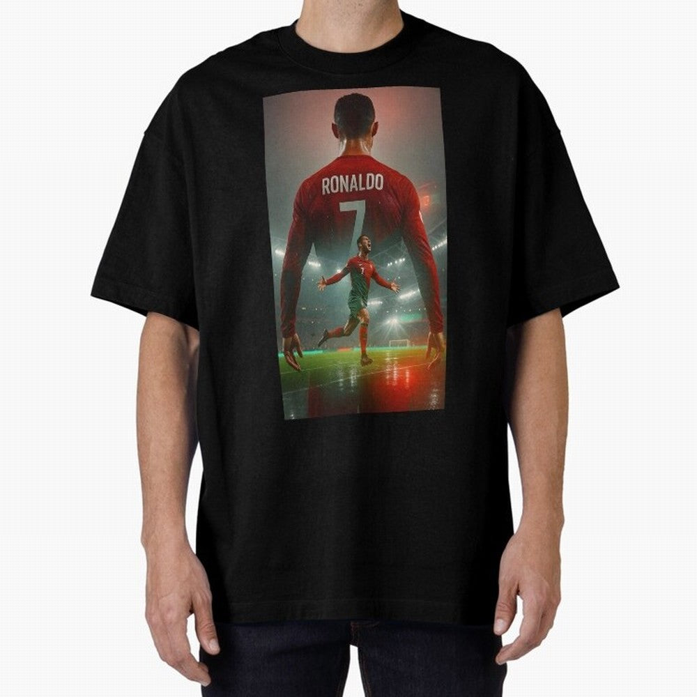 Christiano Ronaldo Oversized T-Shirt Bring Match Day Fire to FIFA World Cup 2026 for Fans of Haaland and France and Portugal, Bringing Tournament Hype, Historic Matchups, Family Viewing Parties and Global Sports Pride; Made for Die Hard Supporters,