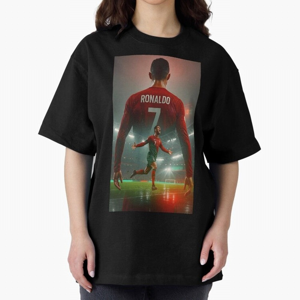 Christiano Ronaldo Oversized T-Shirt Bring Match Day Fire to FIFA World Cup 2026 for Fans of Haaland and France and Portugal, Bringing Tournament Hype, Historic Matchups, Family Viewing Parties and Global Sports Pride; Made for Die Hard Supporters,