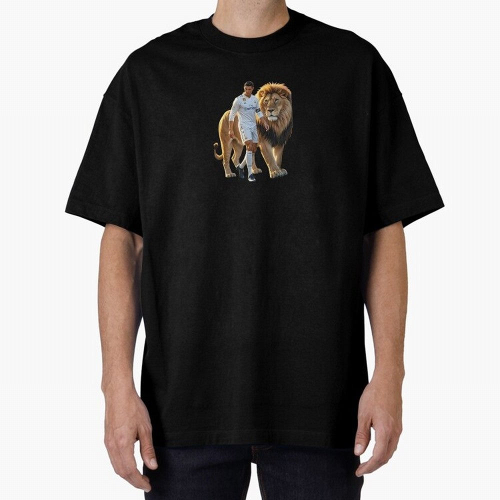 Christiano Ronaldo lion Oversized T-Shirt Bring Global Tournament Vibes to Match Day Hype around FIFA World Cup 2026, CR7 and Messi, Germany, Tournament Hype, Historic Matchups, Family Viewing Parties and Global Sports Pride; Perfect for Fans,