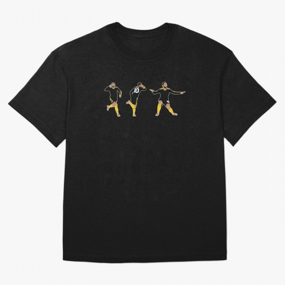 Matheus Cunha Goal Celebration Dance Trio Minimalist Oversized T-Shirt Remember Iconic Moments from the FIFA World Cup 2026 Journey through Neymar, Haaland and Cristiano Ronaldo Highlights, Spain Pride, Game Day Rituals, Football Legends, Country