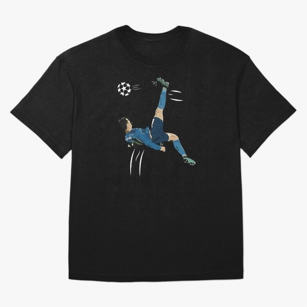 Cristiano Ronaldo Bicycle Kick Oversized T-Shirt Live for the Drama of Match Day Hype around FIFA World Cup 2026 Group Stage, Neymar, Argentina, France and Brazil, Tournament Hype, Historic Matchups, Family Viewing Parties and Global Sports Pride;