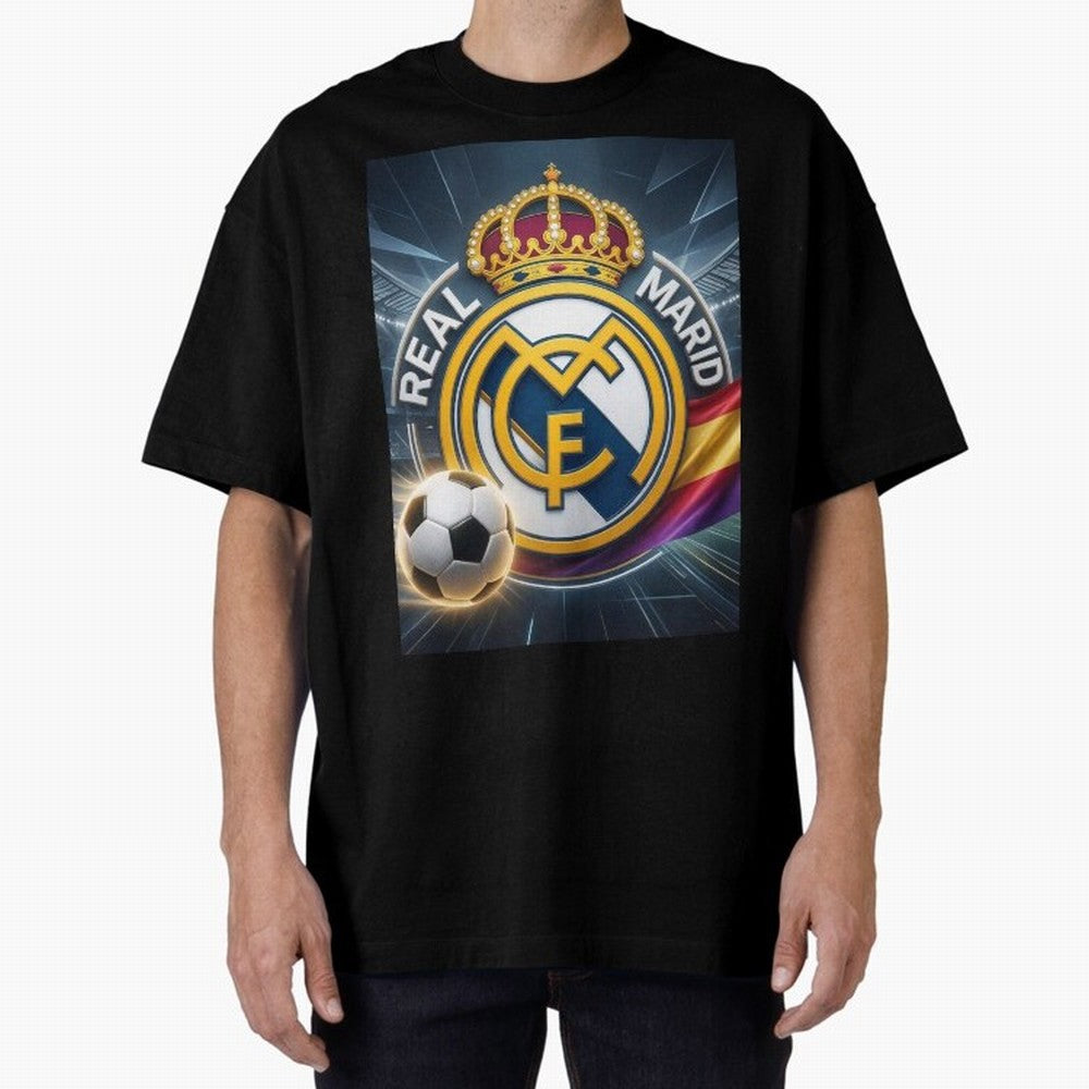 Pelot¨®n Real Madrid Oversized T-Shirt Experience the Global Stage of FIFA World Cup 2026 USA Canada Mexico for Fans of Messi and Argentina and Brazil, Bringing Goal Celebration Energy, Supporter Heritage, Football Icons and Worldwide Tournament