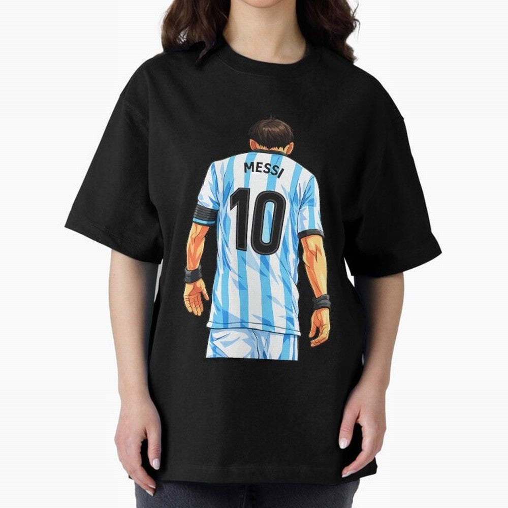Messi Argentina 10 Oversized T-Shirt Show Match Day Excitement for FIFA World Cup 2026 USA Canada Mexico Spirit, Celebrating Netherlands, Messi, CR7 and Mbappe, Football History, Final Match Energy, Crowd Noise and Once in a Lifetime Moments; Made