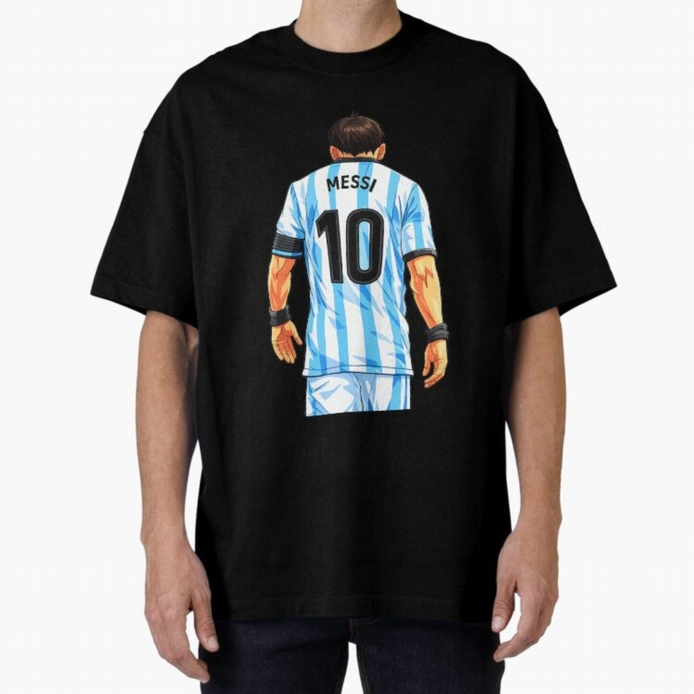 Messi Argentina 10 Oversized T-Shirt Show Match Day Excitement for FIFA World Cup 2026 USA Canada Mexico Spirit, Celebrating Netherlands, Messi, CR7 and Mbappe, Football History, Final Match Energy, Crowd Noise and Once in a Lifetime Moments; Made