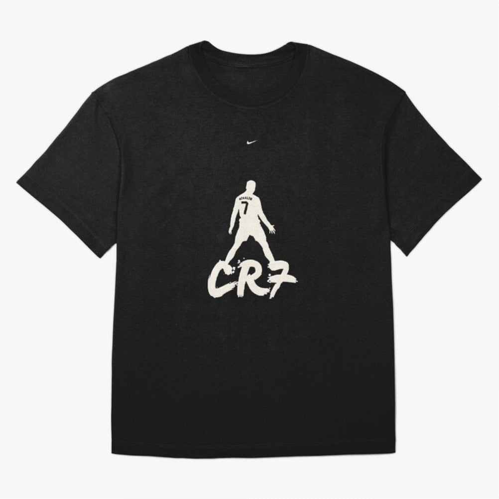 Cristiano Ronaldo CR7 Minimalist Silhouette Football Art Oversized T-Shirt Show Fan Pride Across Global Football Passion for FIFA World Cup 2026 Group Stage, Connected to Messi, CR7 and Mbappe, France and Portugal, Soccer Culture, Superstar