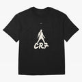 Cristiano Ronaldo CR7 Minimalist Silhouette Football Art Oversized T-Shirt Show Fan Pride Across Global Football Passion for FIFA World Cup 2026 Group Stage, Connected to Messi, CR7 and Mbappe, France and Portugal, Soccer Culture, Superstar
