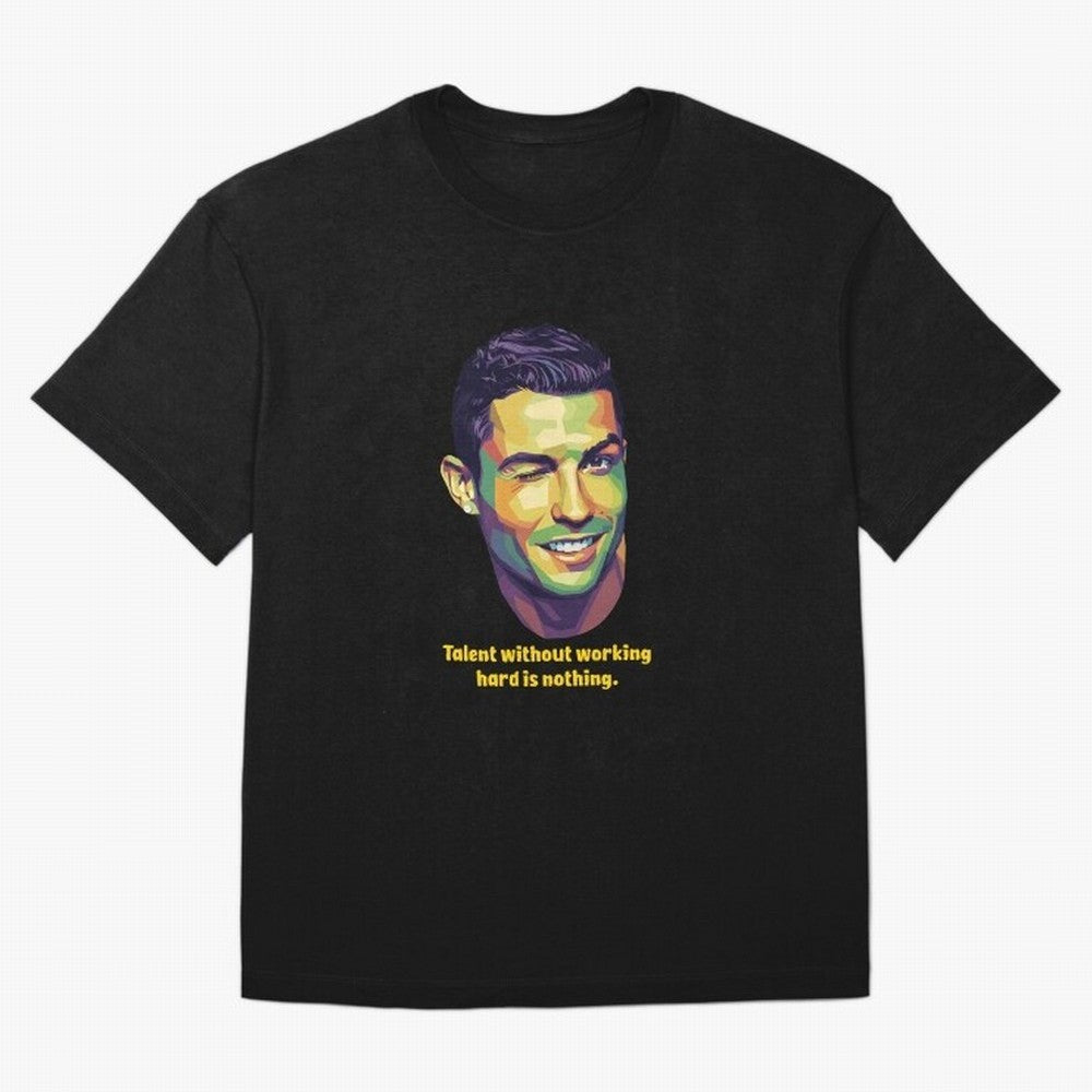 Cristiano Ronaldo Quotes Oversized T-Shirt Celebrate the Magic of the FIFA World Cup 2026 USA Canada Mexico Journey through Messi Highlights, Portugal Pride, Football Passion, Legendary Performances, Festival Vibes and Supporter Community; Made for