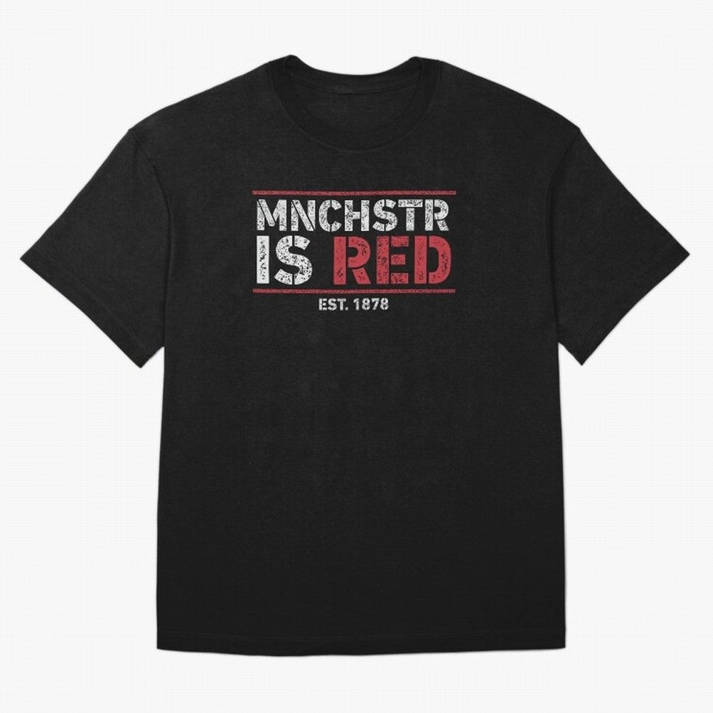 Manchester Is Red Oversized T-Shirt Elevate FIFA World Cup 2026 for Fans of CR7 and Netherlands, Bringing Football Passion, Legendary Performances, Festival Vibes and Supporter Community; Ideal for Passionate Fans Who Love Underdog Stories,