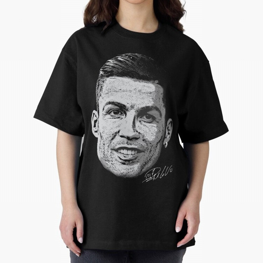 Cristiano Ronaldo Signed Oversized T-Shirt Show Fan Pride Across FIFA World Cup 2026 Group Stage for Fans of Neymar, Haaland and Cristiano Ronaldo and Portugal, Spain and Germany, Bringing Football Festival Excitement, Trophy Ambitions, Country