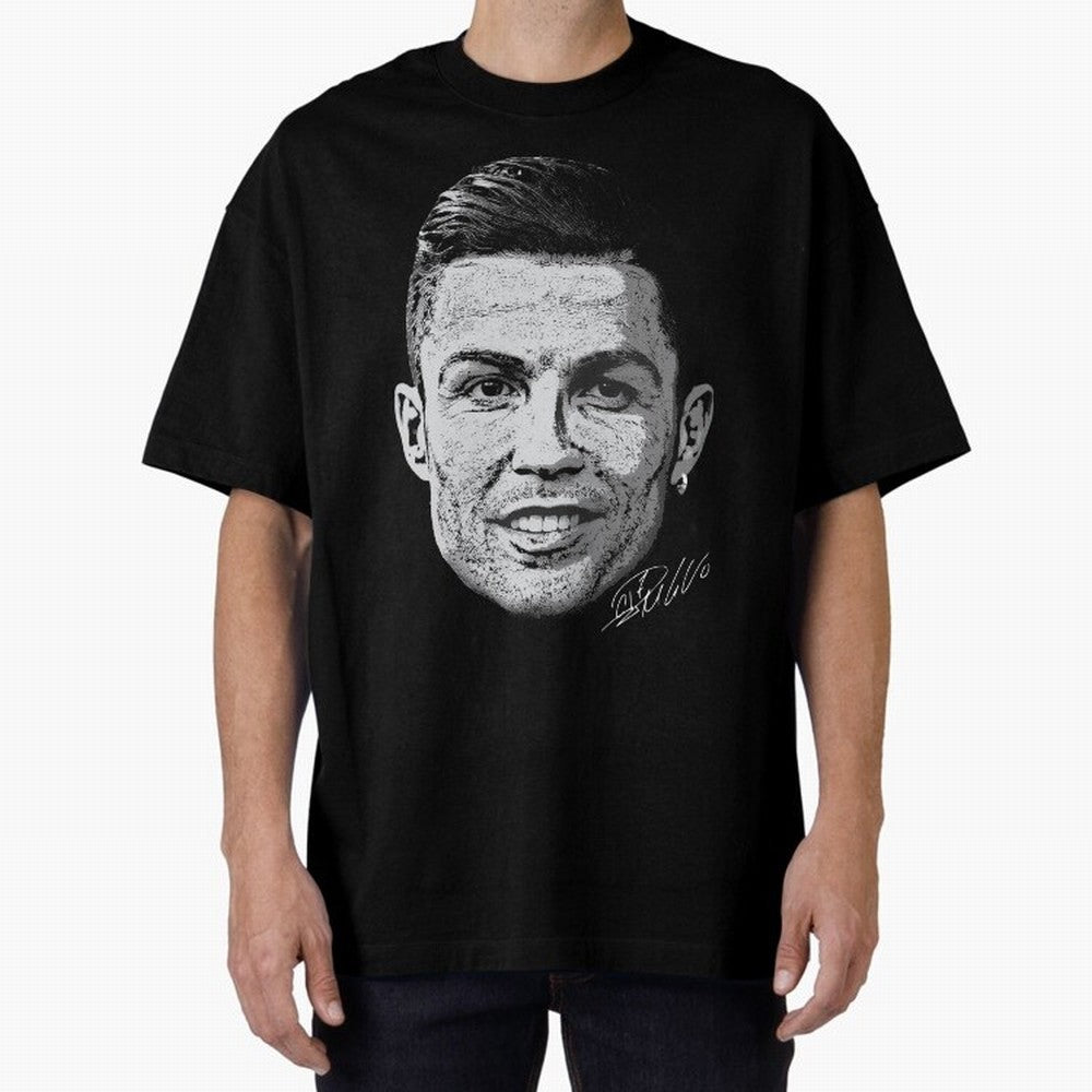 Cristiano Ronaldo Signed Oversized T-Shirt Show Fan Pride Across FIFA World Cup 2026 Group Stage for Fans of Neymar, Haaland and Cristiano Ronaldo and Portugal, Spain and Germany, Bringing Football Festival Excitement, Trophy Ambitions, Country