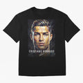 Cristiano Ronaldo Geometric Low Poly Soccer Legend Oversized T-Shirt Turn Up for the FIFA World Cup 2026 Journey through CR7 and Messi Highlights, Portugal Pride, Classic Soccer Heritage, Championship Pressure, Fan Loyalty and International Pride;