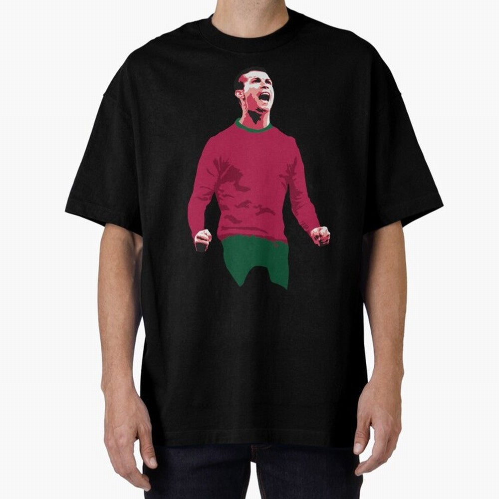 Ronaldo Oversized T-Shirt Follow the Road to Global Football Passion for FIFA World Cup 2026, with Haaland and Mbappe, England, France and Netherlands, Supporter Pride, Iconic Celebrations, Legendary Names and Global Match Day Energy; Ideal for