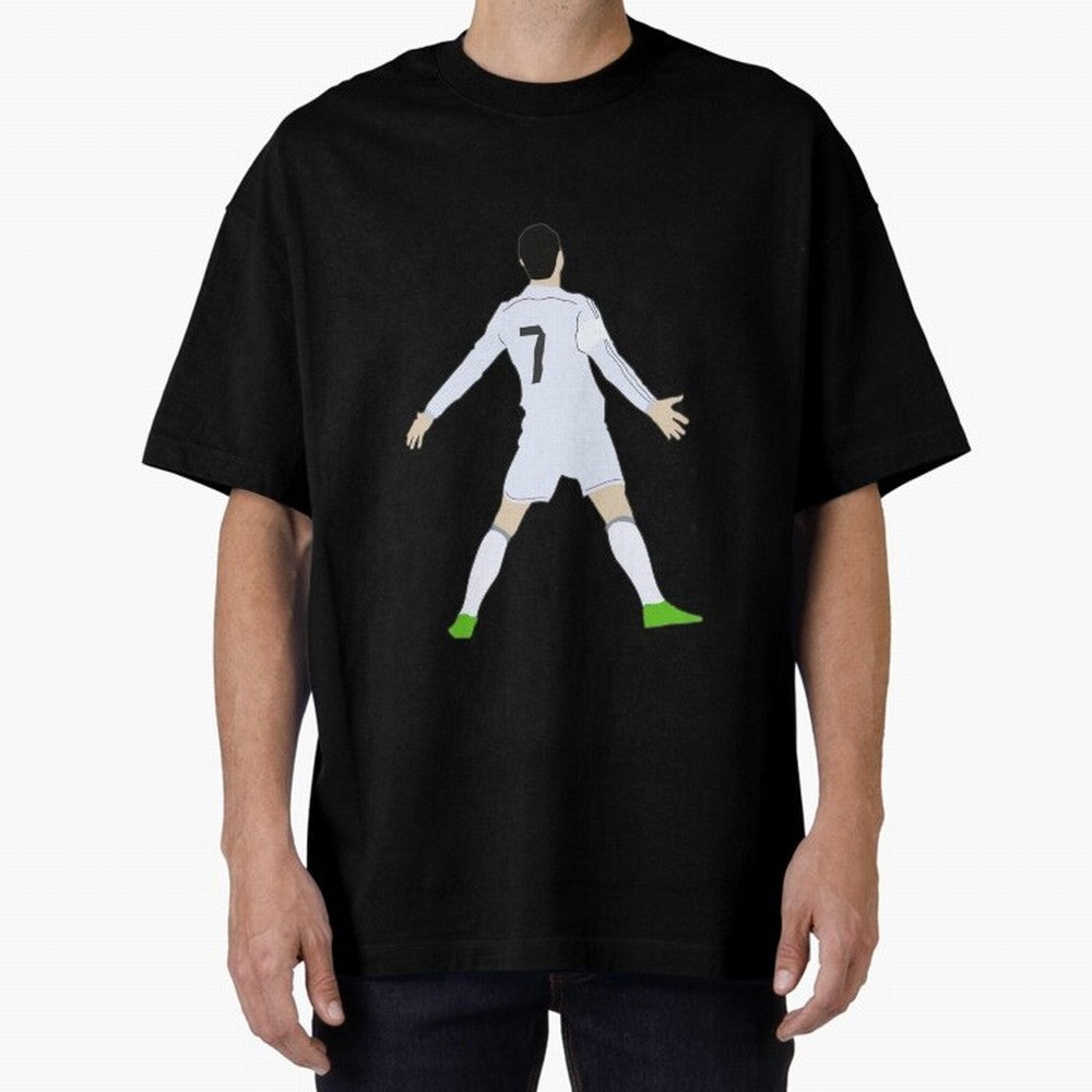 Cristiano Ronaldo Oversized T-Shirt Celebrate Global Passion for Match Day Hype around FIFA World Cup 2026 Group Stage, Messi, CR7 and Mbappe, Germany, Classic Soccer Heritage, Championship Pressure, Fan Loyalty and International Pride; Perfect for