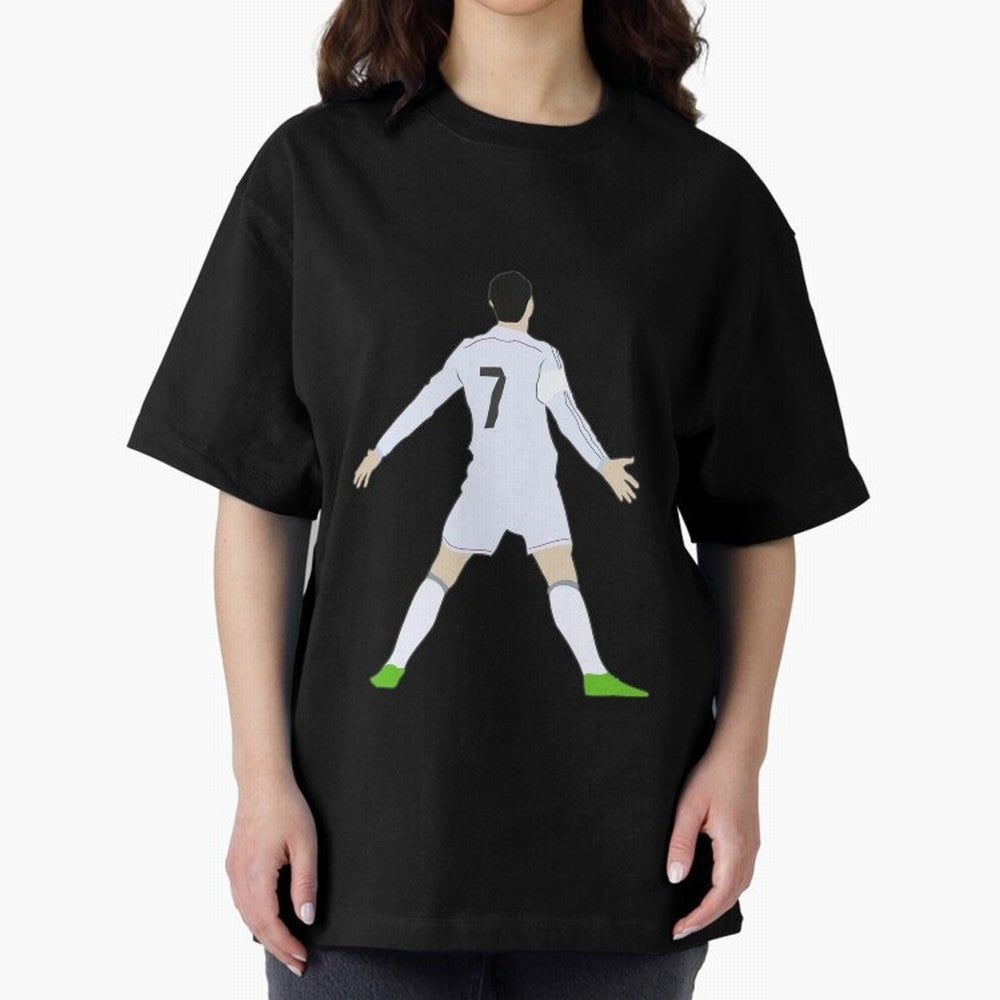 Cristiano Ronaldo Oversized T-Shirt Celebrate Global Passion for Match Day Hype around FIFA World Cup 2026 Group Stage, Messi, CR7 and Mbappe, Germany, Classic Soccer Heritage, Championship Pressure, Fan Loyalty and International Pride; Perfect for