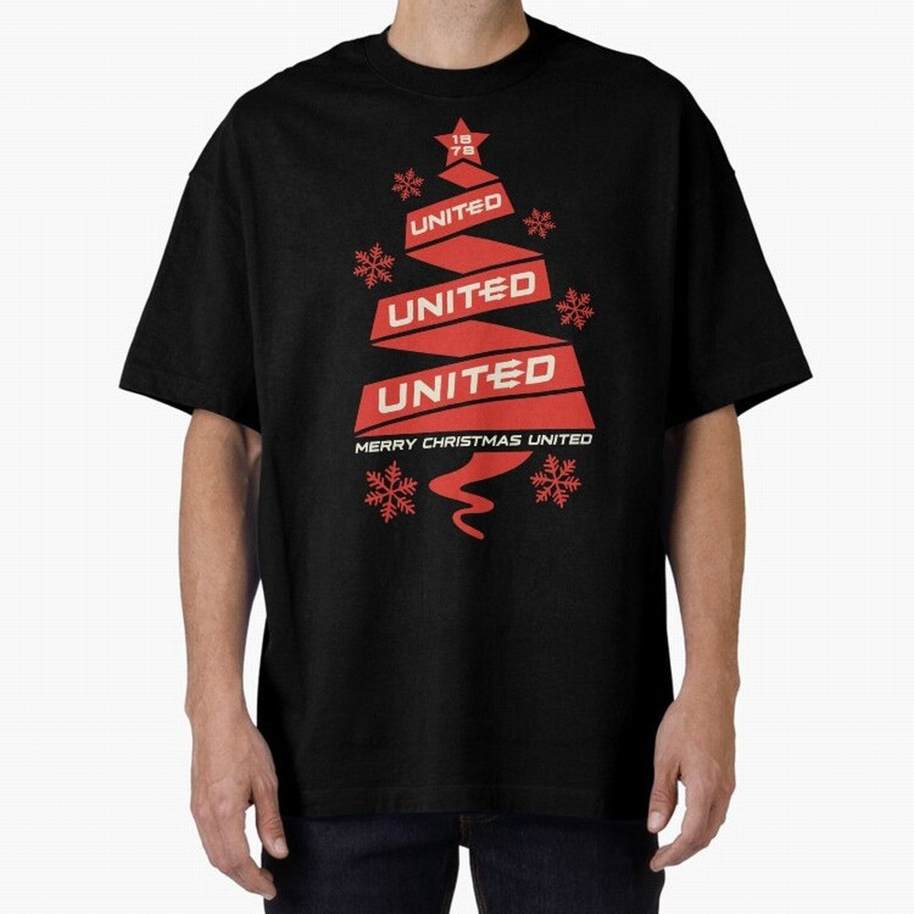 Manchester United Christmas Oversized T-Shirt Represent Football Lovers during Match Day Hype around FIFA World Cup 2026, Neymar, England, Football History, Final Match Energy, Crowd Noise and Once in a Lifetime Moments; Made for Die Hard