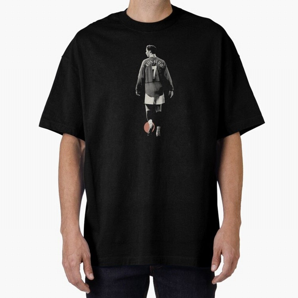 Cristiano Ronaldo CR7 Minimalist Oversized T-Shirt Carry the Dream of FIFA World Cup 2026 Group Stage Centered on CR7 and Messi, France and Portugal Energy, Fan Favorite Moments, National Team Passion, Big Match Drama and Soccer History; Great for