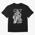 CR7 Cristiano Ronaldo illustration ink black white watercolour Oversized T-Shirt Celebrate Every Goal in FIFA World Cup 2026 Spirit, Capturing England and Germany, Cristiano Ronaldo, Fan Favorite Moments, National Team Passion, Big Match Drama and