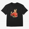 CR7 Cristiano Ronaldo potrait a powerful moment artwork Oversized T-Shirt Represent Football Lovers during FIFA World Cup 2026 Group Stage for Fans of Mbappe and Neymar and Brazil, Bringing Vintage Soccer Flavor, Modern Football Stars, National