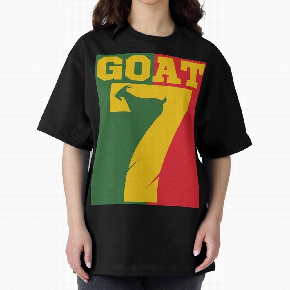 World Cup 2026 The Goat CR 7 Portugal Oversized T-Shirt Turn Up for Global Football Passion for FIFA World Cup 2026 USA Canada Mexico, Inspired by Messi and Cristiano Ronaldo, Brazil, Portugal and Argentina, Football Festival Excitement, Trophy