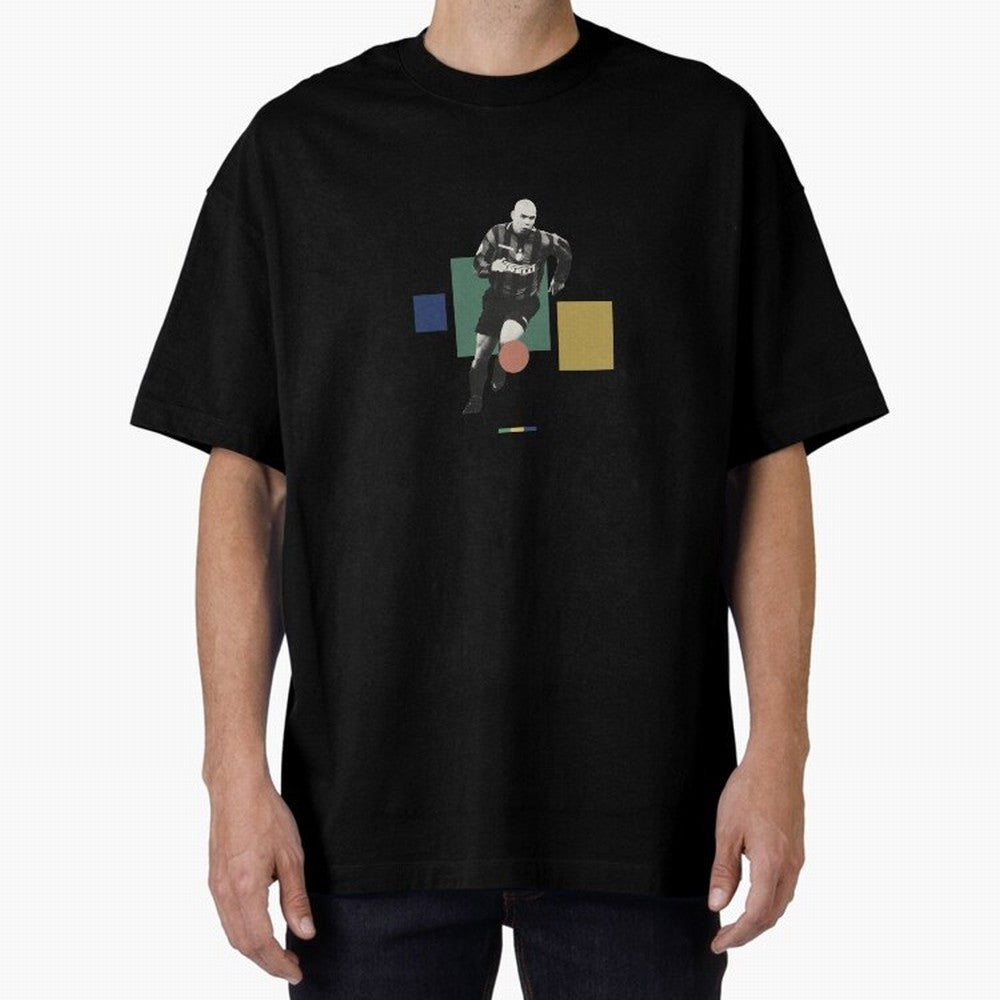 Ronaldo Nazario R9 Oversized T-Shirt Treasure FIFA World Cup 2026 for Fans of Mbappe and Neymar and Spain, Bringing Football History, Final Match Energy, Crowd Noise and Once in a Lifetime Moments; Great for Watch Parties, Sports Bars, Family