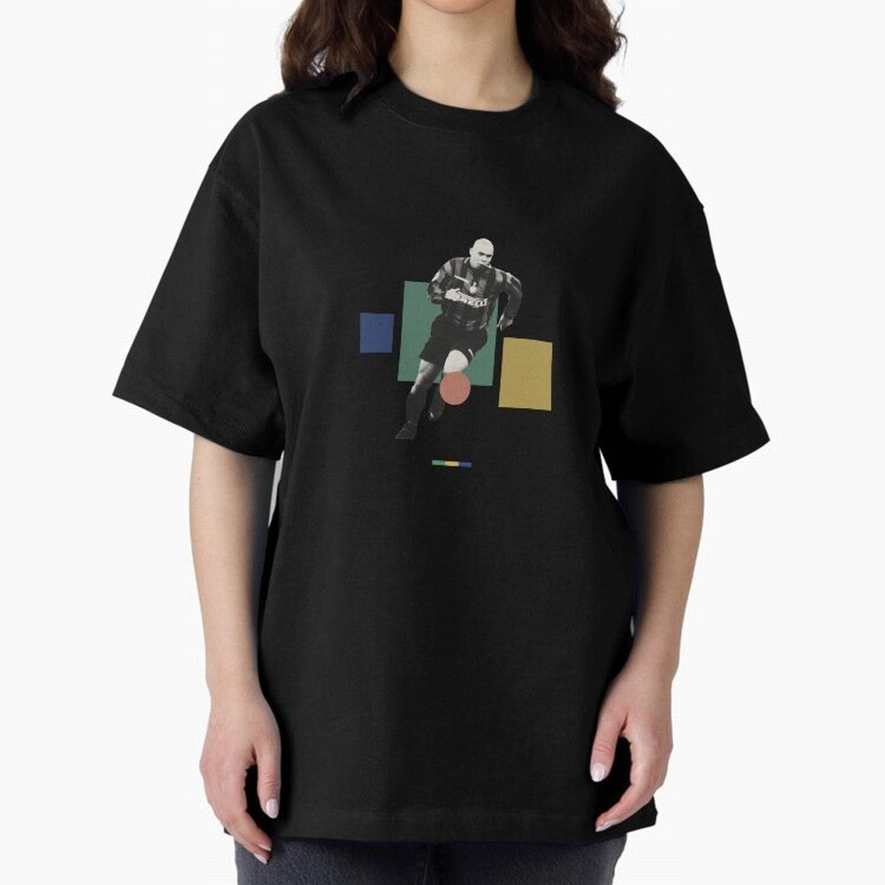 Ronaldo Nazario R9 Oversized T-Shirt Treasure FIFA World Cup 2026 for Fans of Mbappe and Neymar and Spain, Bringing Football History, Final Match Energy, Crowd Noise and Once in a Lifetime Moments; Great for Watch Parties, Sports Bars, Family