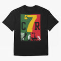 Portugal The Goat CR 7 World Cup 2026 Oversized T-Shirt Bring Legendary Rivalry Energy to FIFA World Cup 2026 for Fans of CR7 and Germany, Bringing Vintage Soccer Flavor, Modern Football Stars, National Flags and Final Night Emotion; Ideal for