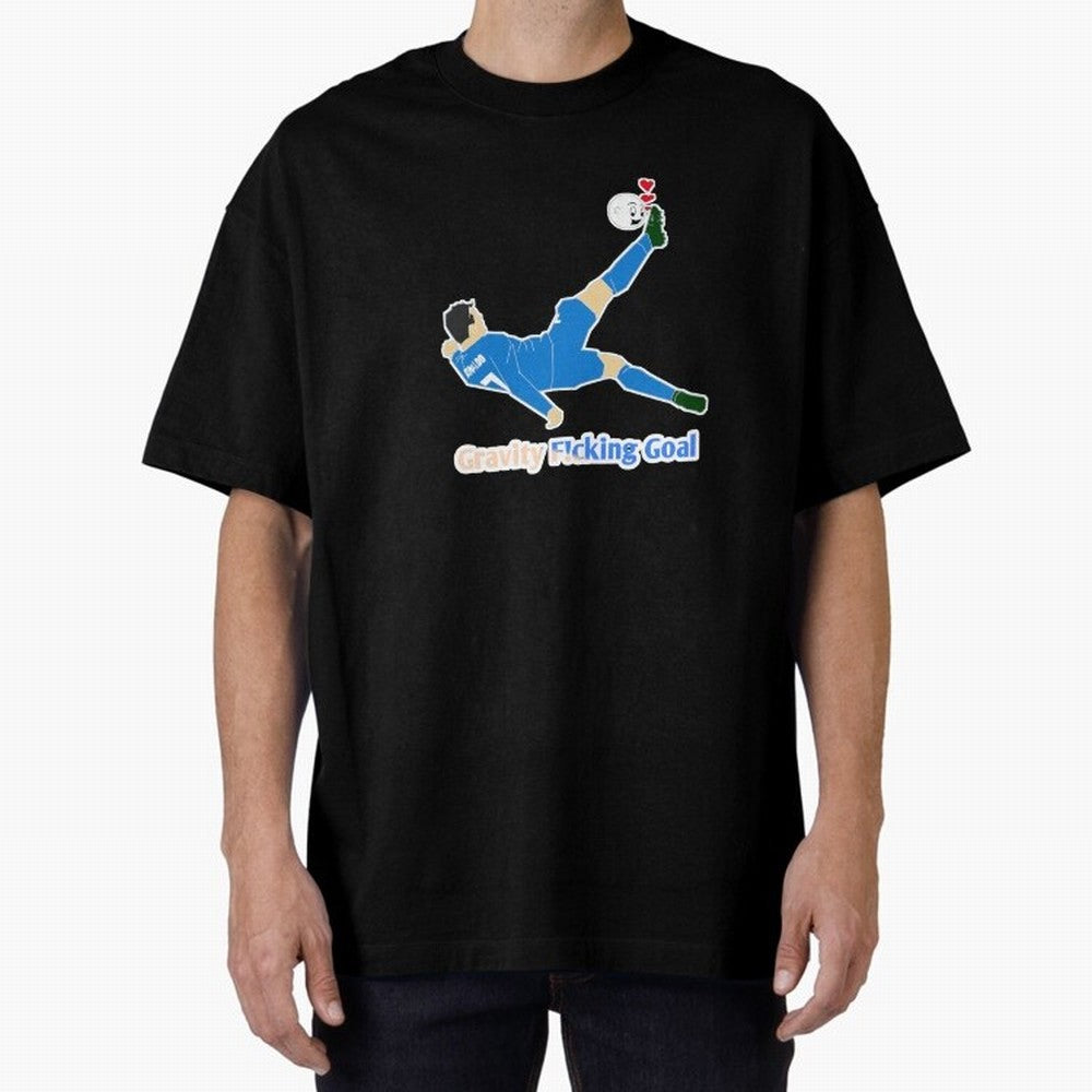 Cristiano Ronaldo Bicycle kick Oversized T-Shirt Honor the Beautiful Game during FIFA World Cup 2026 USA Canada Mexico Spirit, Connected to Spain and Netherlands, Messi, CR7 and Mbappe, Global Supporter Spirit, Legendary Goals, National Colors and