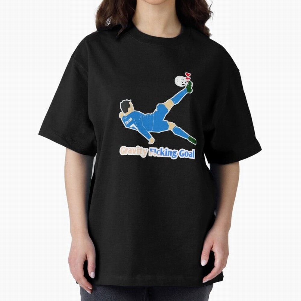 Cristiano Ronaldo Bicycle kick Oversized T-Shirt Honor the Beautiful Game during FIFA World Cup 2026 USA Canada Mexico Spirit, Connected to Spain and Netherlands, Messi, CR7 and Mbappe, Global Supporter Spirit, Legendary Goals, National Colors and