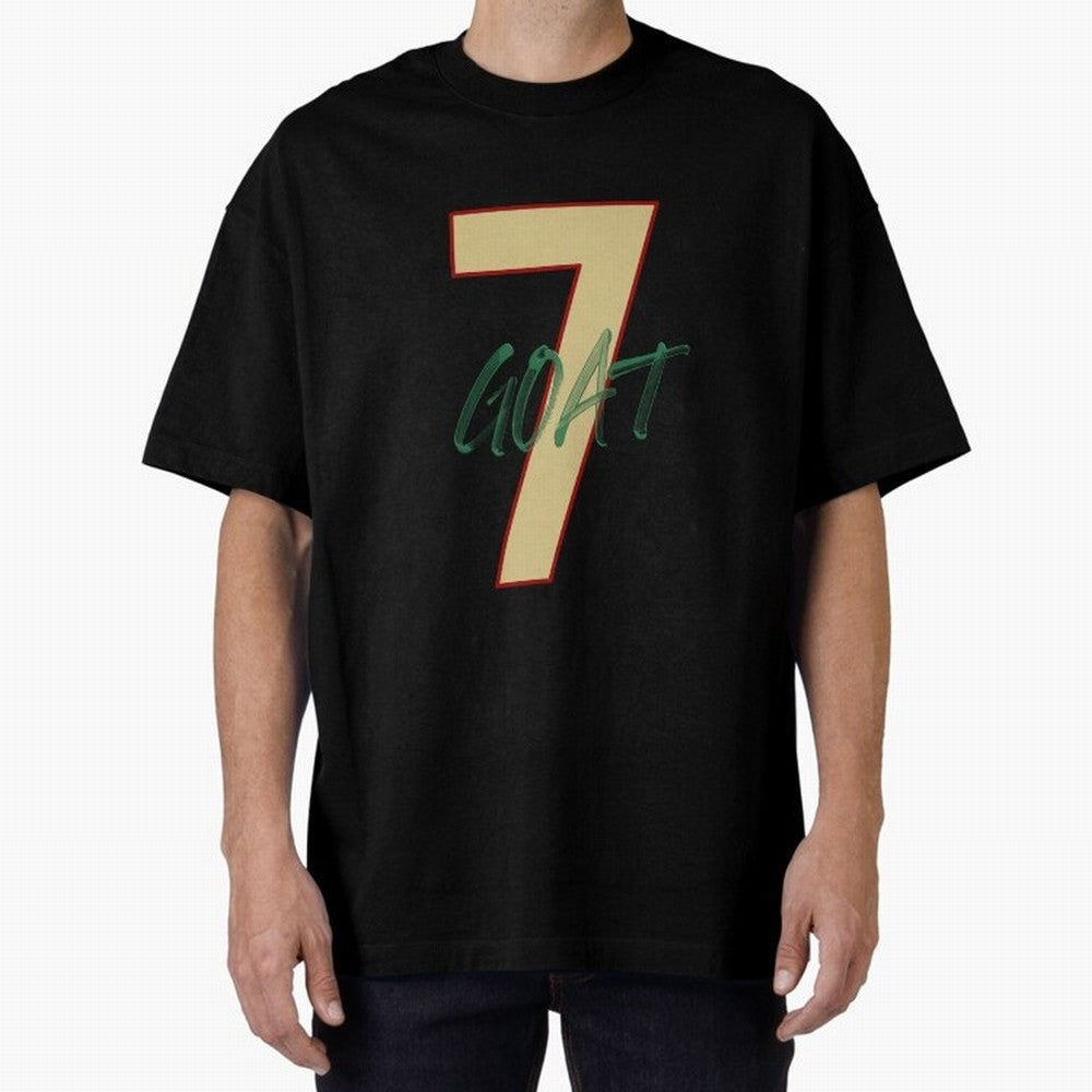 Cristiano Ronaldo 7 GOAT Football Legend Poster Art Oversized T-Shirt Bring FIFA World Cup 2026 USA Canada Mexico Spirit, Connected to Portugal, Spain and Germany, Messi, CR7 and Mbappe, Goal Celebration Energy, Supporter Heritage, Football Icons