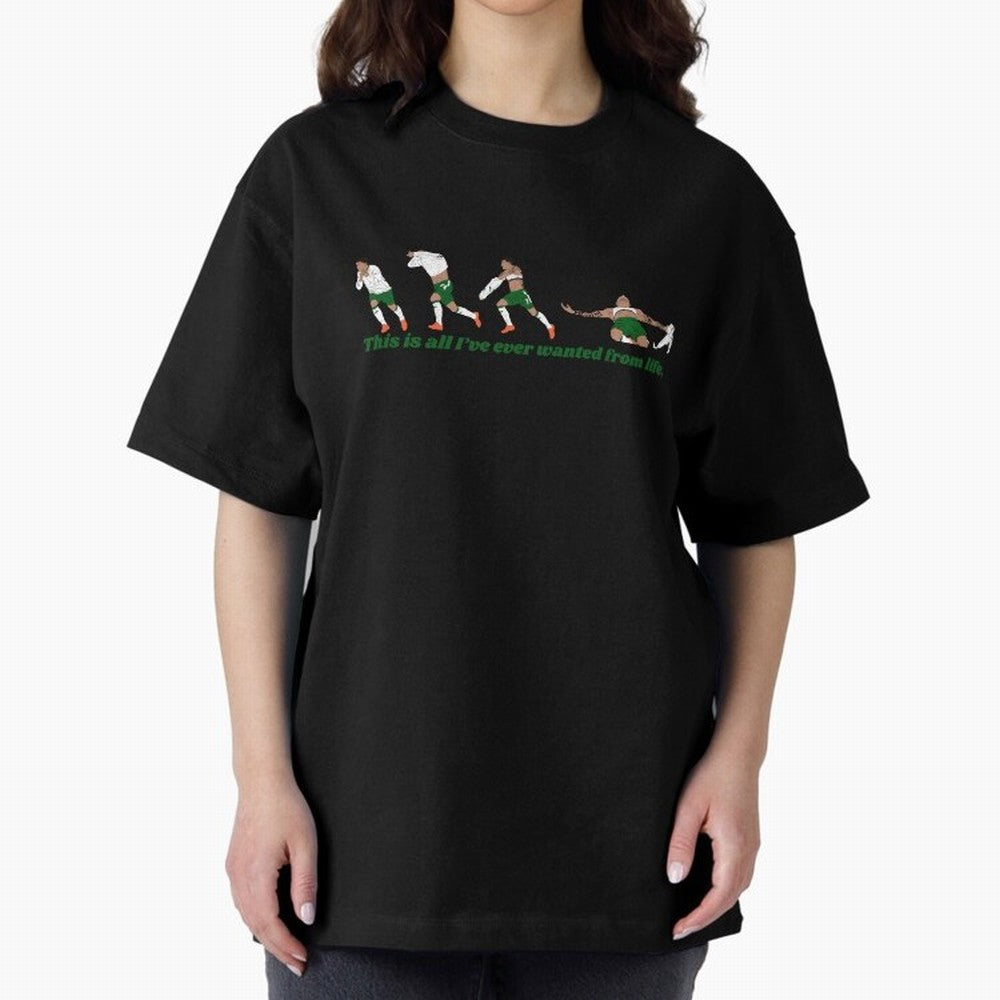 Troy Parrott Ireland Hat Trick Goal Celebration Minimalist Oversized T-Shirt Mark FIFA World Cup 2026 Group Stage for Fans of Neymar, Haaland and Cristiano Ronaldo and Brazil, Bringing Football Festival Excitement, Trophy Ambitions, Country