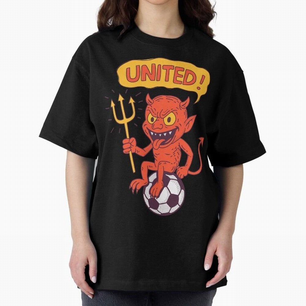 Manchester United The Red Devils Oversized T-Shirt Follow FIFA World Cup 2026 Group Stage with Mbappe and Neymar, France Energy, Stadium Memories, Football Loyalty, International Chants and Championship Tradition; Perfect for People Who Love