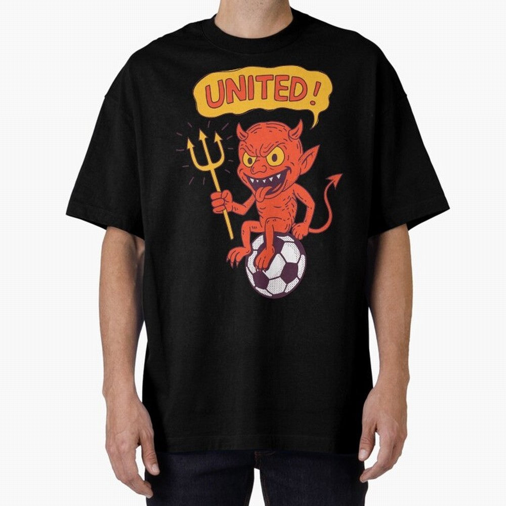 Manchester United The Red Devils Oversized T-Shirt Follow FIFA World Cup 2026 Group Stage with Mbappe and Neymar, France Energy, Stadium Memories, Football Loyalty, International Chants and Championship Tradition; Perfect for People Who Love