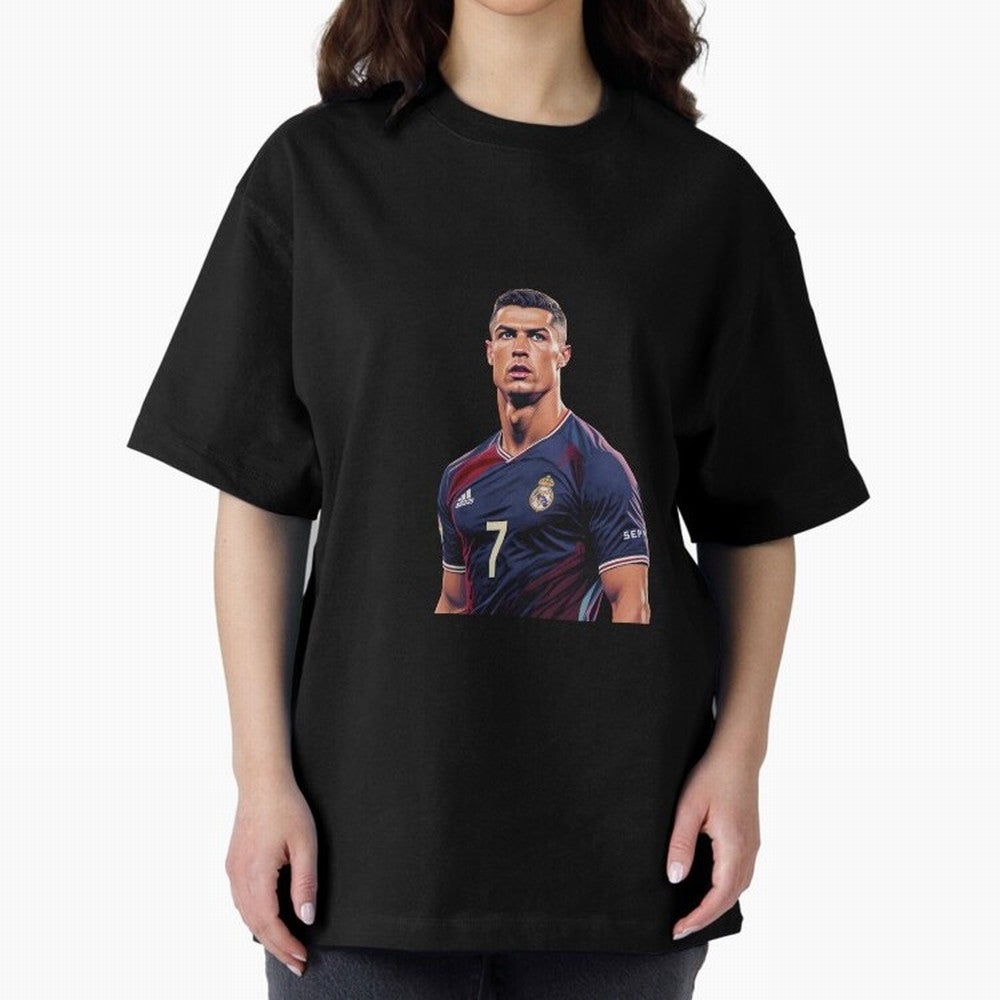 CR7 Siuuu Oversized T-Shirt Celebrate National Team Dreams in the FIFA World Cup 2026 USA Canada Mexico Journey through Neymar Highlights, Spain Pride, Sports Nostalgia, International Competition, Famous Players and Unforgettable Victories; Built