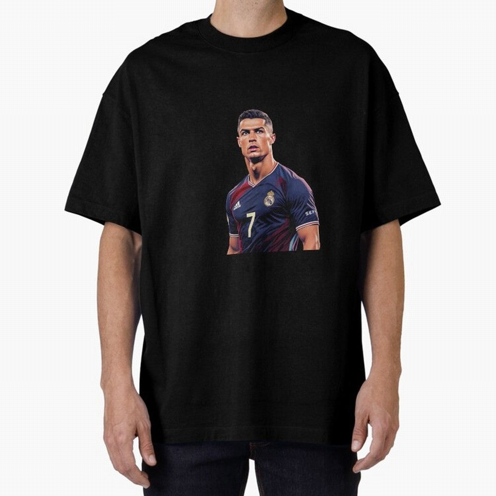 CR7 Siuuu Oversized T-Shirt Celebrate National Team Dreams in the FIFA World Cup 2026 USA Canada Mexico Journey through Neymar Highlights, Spain Pride, Sports Nostalgia, International Competition, Famous Players and Unforgettable Victories; Built
