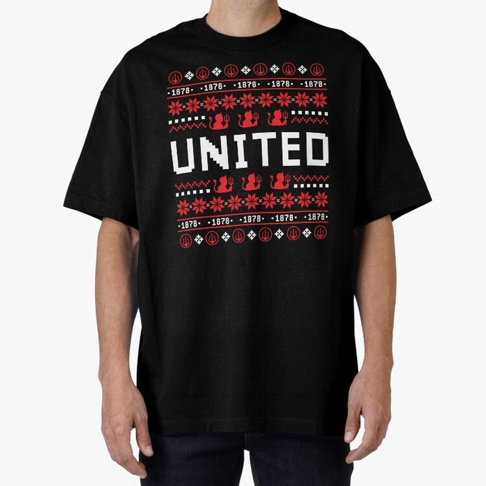 Manchester United Christmas Oversized T-Shirt Get Ready for FIFA World Cup 2026 Group Stage Celebrating CR7, Portugal, Spain and Germany Energy, Stadium Memories, Football Loyalty, International Chants and Championship Tradition; Ideal for Football