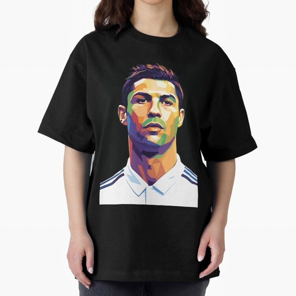 Cristiano Ronaldo Wpap Art Oversized T-Shirt Celebrate Fan Favorites in FIFA World Cup 2026 USA Canada Mexico Spirit, Featuring England, France and Netherlands, Mbappe and Neymar, Game Day Rituals, Football Legends, Country Pride and the Road to
