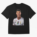 smiling Cristiano Ronaldo Oversized T-Shirt Treasure FIFA World Cup 2026 Inspired by Haaland, Argentina, France and Brazil Energy, Stadium Chants, National Pride, Trophy Dreams and Unforgettable Football Memories; Great for Supporters Who Love