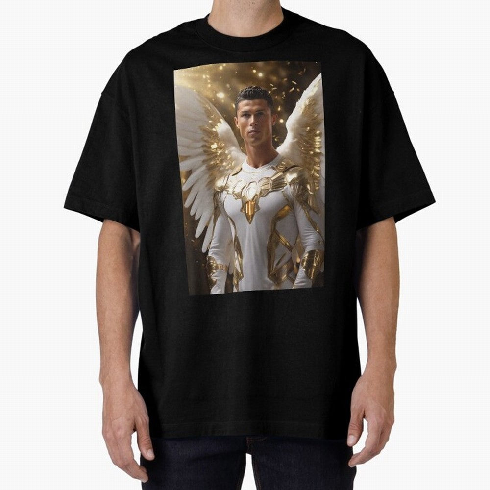 Cristiano Ronaldo angel 1 Oversized T-Shirt Join the Countdown to FIFA World Cup 2026 Group Stage Featuring Messi, Argentina and Brazil Energy, Supporter Pride, Iconic Celebrations, Legendary Names and Global Match Day Energy; Perfect for Fans,