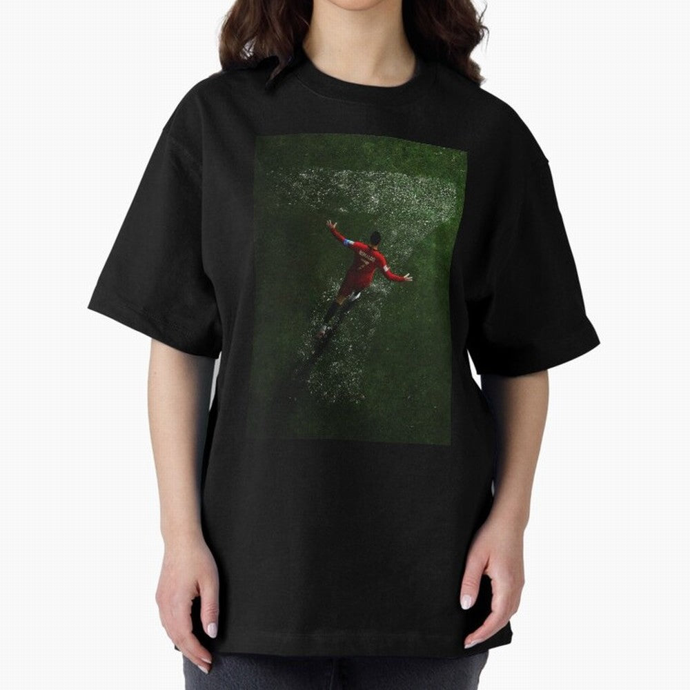 CR7 The G.O.A.T. Football Art - Cristiano Ronaldo Oversized T-Shirt Make Your Look Match Global Football Passion for FIFA World Cup 2026 USA Canada Mexico, Made for Messi and Cristiano Ronaldo, England, Champion Mindset, Group Stage Buzz, Knockout