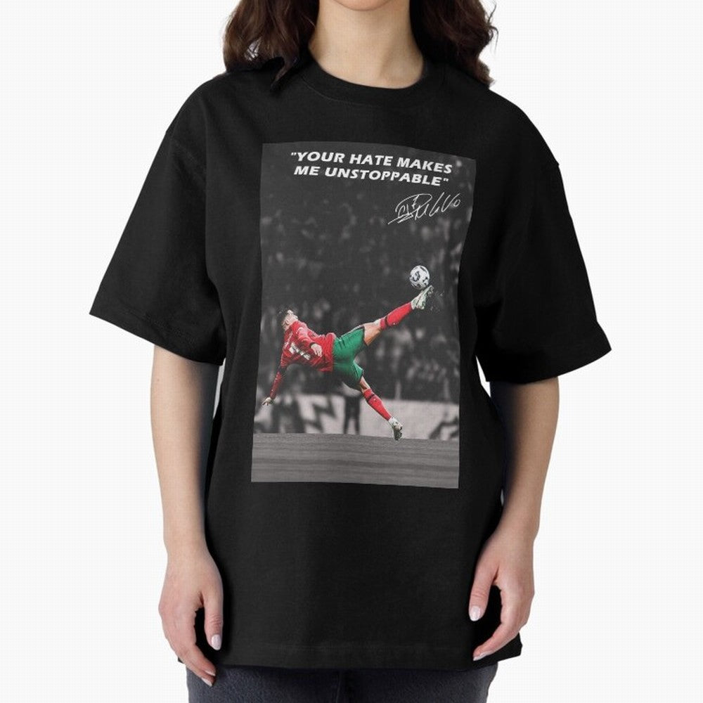 Cristiano Ronaldo Inspiration Oversized T-Shirt Support the Legends of FIFA World Cup 2026 Group Stage Capturing Messi, CR7 and Mbappe, Argentina Energy, Champion Mindset, Group Stage Buzz, Knockout Tension and Passionate Fan Culture; Made for