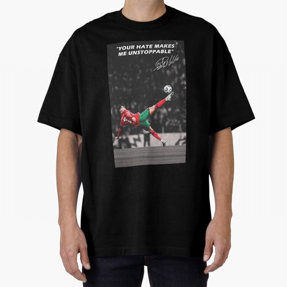 Cristiano Ronaldo Inspiration Oversized T-Shirt Support the Legends of FIFA World Cup 2026 Group Stage Capturing Messi, CR7 and Mbappe, Argentina Energy, Champion Mindset, Group Stage Buzz, Knockout Tension and Passionate Fan Culture; Made for