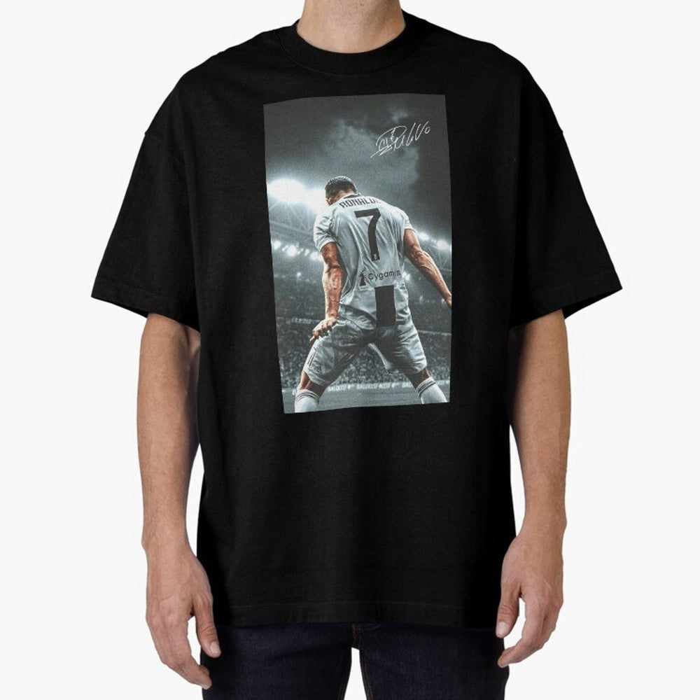 Cristiano Ronaldo Celebration Oversized T-Shirt Enjoy FIFA World Cup 2026 Group Stage Driven by Messi, Neymar and Mbappe, France Energy, Classic Soccer Heritage, Championship Pressure, Fan Loyalty and International Pride; Perfect for Supporters Who