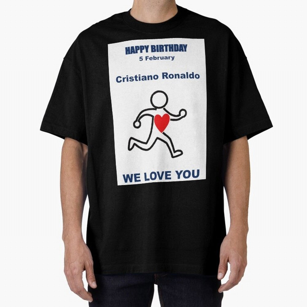 Tribute to Cristiano Ronaldo ¡ª 5 February Oversized T-Shirt Celebrate Football Heritage in FIFA World Cup 2026 USA Canada Mexico Spirit, Featuring France, Neymar, Supporter Pride, Iconic Celebrations, Legendary Names and Global Match Day Energy;
