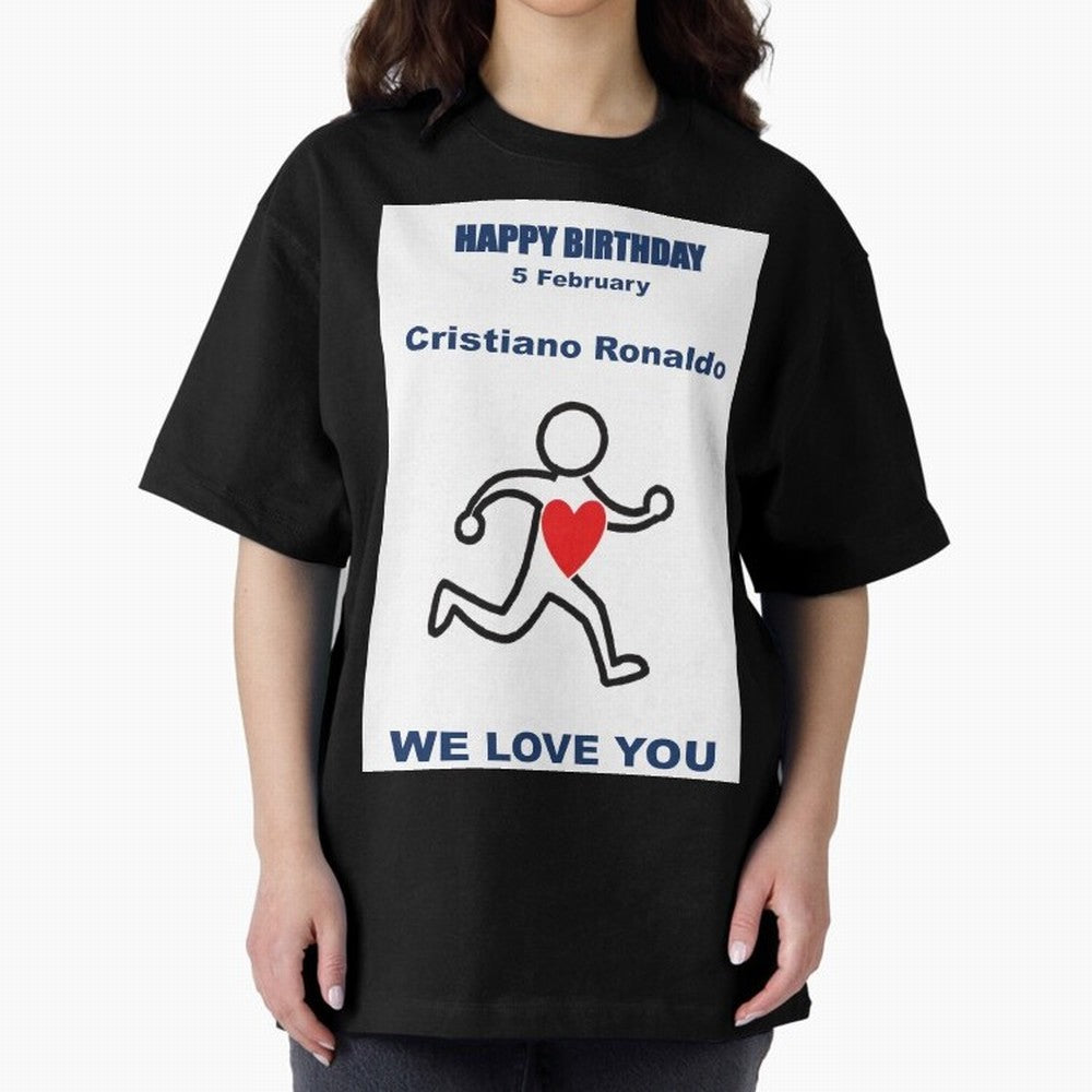 Tribute to Cristiano Ronaldo ¡ª 5 February Oversized T-Shirt Celebrate Football Heritage in FIFA World Cup 2026 USA Canada Mexico Spirit, Featuring France, Neymar, Supporter Pride, Iconic Celebrations, Legendary Names and Global Match Day Energy;