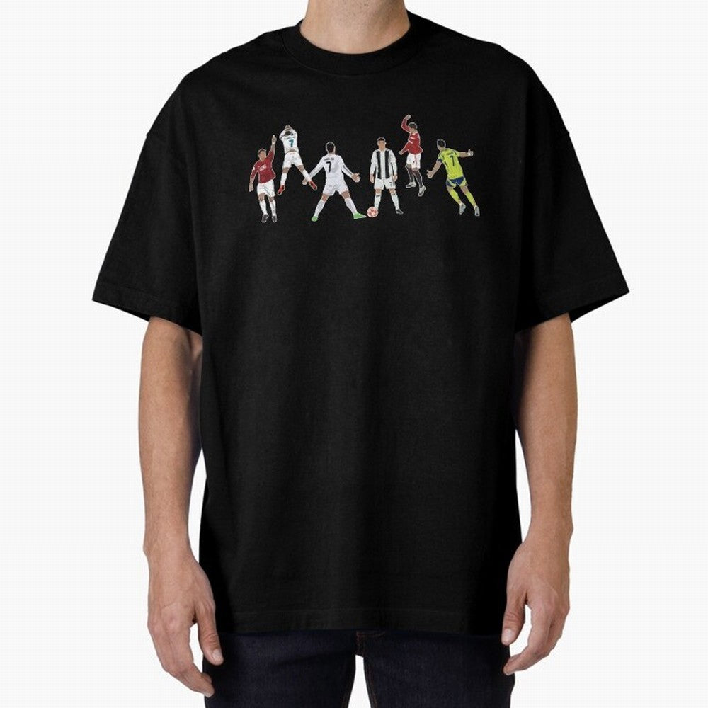Ronaldo Forever Minimalist Career Goal Celebrations Oversized T-Shirt Bring Global Tournament Vibes to FIFA World Cup 2026 for Fans of Cristiano Ronaldo and England and Germany, Bringing Classic Soccer Heritage, Championship Pressure, Fan Loyalty