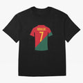 Ronaldo Portugal Jersey Oversized T-Shirt Celebrate Soccer Greatness during FIFA World Cup 2026 for Fans of Cristiano Ronaldo and England and Germany, Bringing Football History, Final Match Energy, Crowd Noise and Once in a Lifetime Moments;