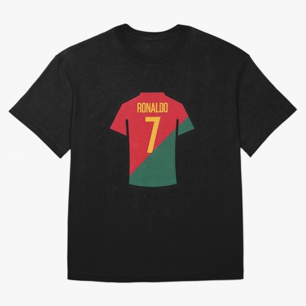 Ronaldo Portugal Jersey Oversized T-Shirt Celebrate Soccer Greatness during FIFA World Cup 2026 for Fans of Cristiano Ronaldo and England and Germany, Bringing Football History, Final Match Energy, Crowd Noise and Once in a Lifetime Moments;